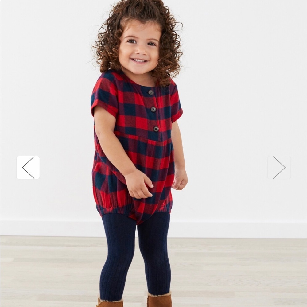 Hanna Andersson ~ Buffalo Plaid Flannel Romper